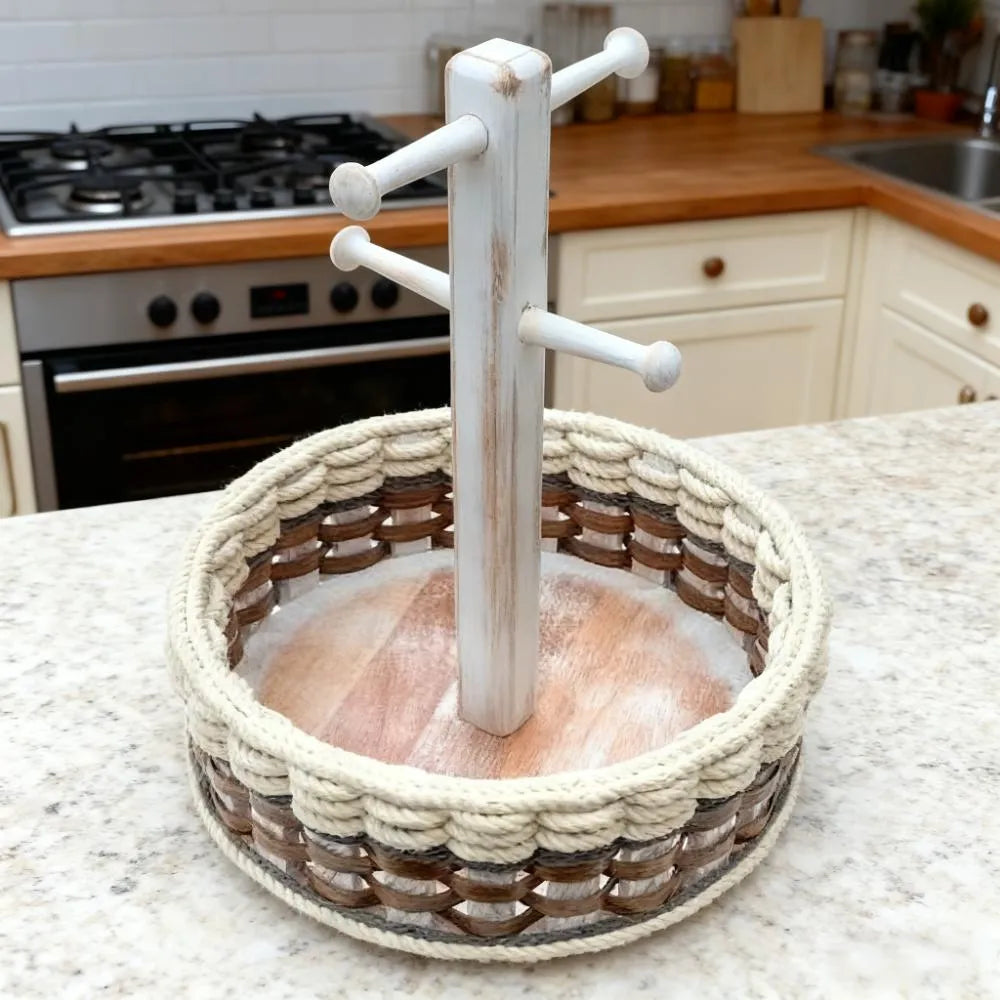Cottage Grey Coffee &Tea Bar Basket