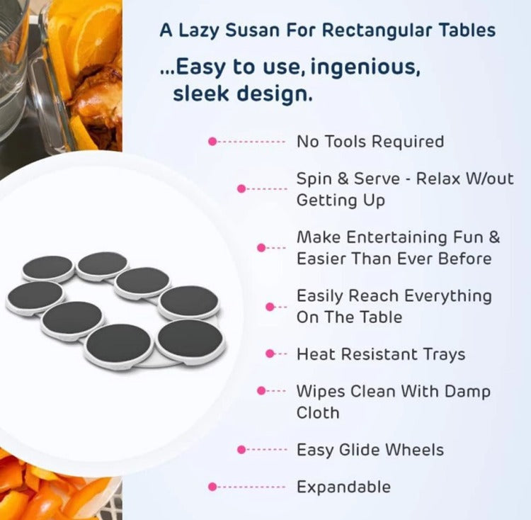 Spin, Serve & Share – Expandable Lazy Susan Turntable for Effortless Dining