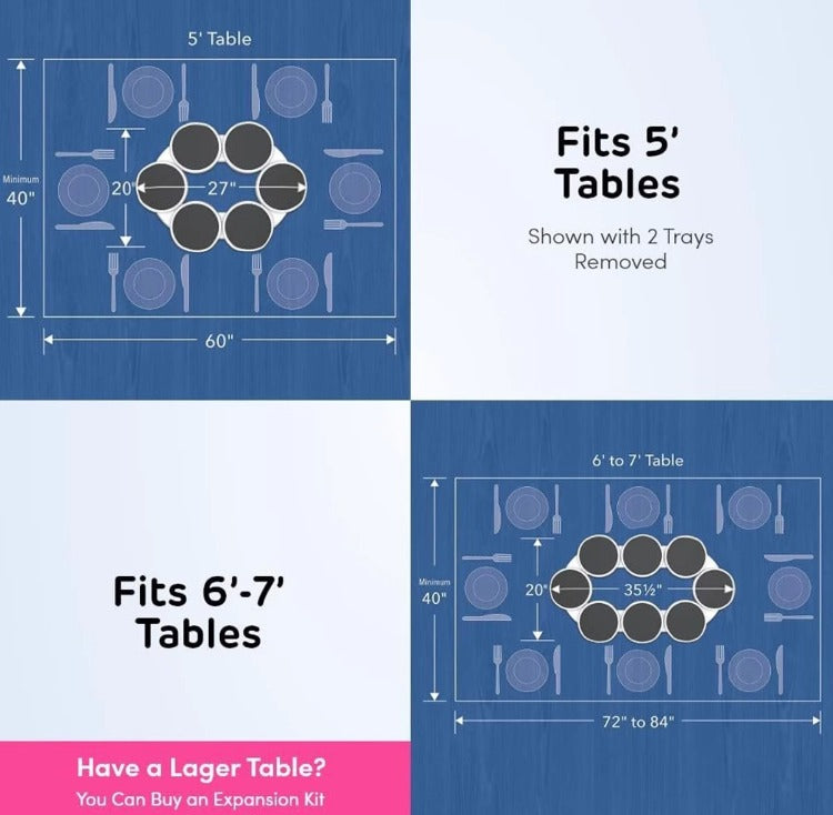 Spin, Serve & Share – Expandable Lazy Susan Turntable for Effortless Dining
