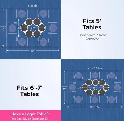 Spin, Serve & Share – Expandable Lazy Susan Turntable for Effortless Dining