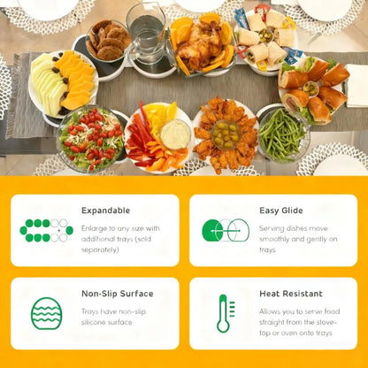 Spin, Serve & Share – Expandable Lazy Susan Turntable for Effortless Dining